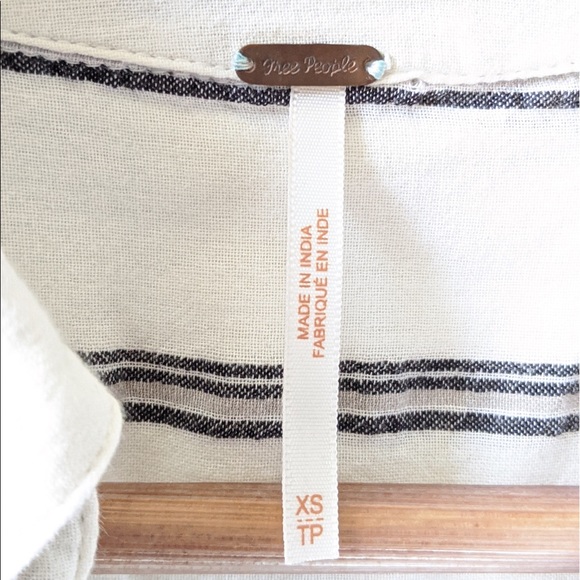 Free People Striped Button Up Blouse - Picture 5 of 6